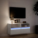 Comodă TV de perete cu lumini LED, alb, 100x31x45 cm - WALTI WALTI