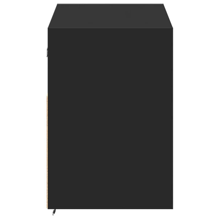Dulap TV de perete cu lumini LED negru 100x31x45 cm - WALTI WALTI
