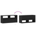Dulap TV de perete cu lumini LED negru 100x31x45 cm - WALTI WALTI