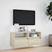 Comodă TV de perete cu lumini LED, stejar sonoma, 100x31x45 cm - WALTI WALTI