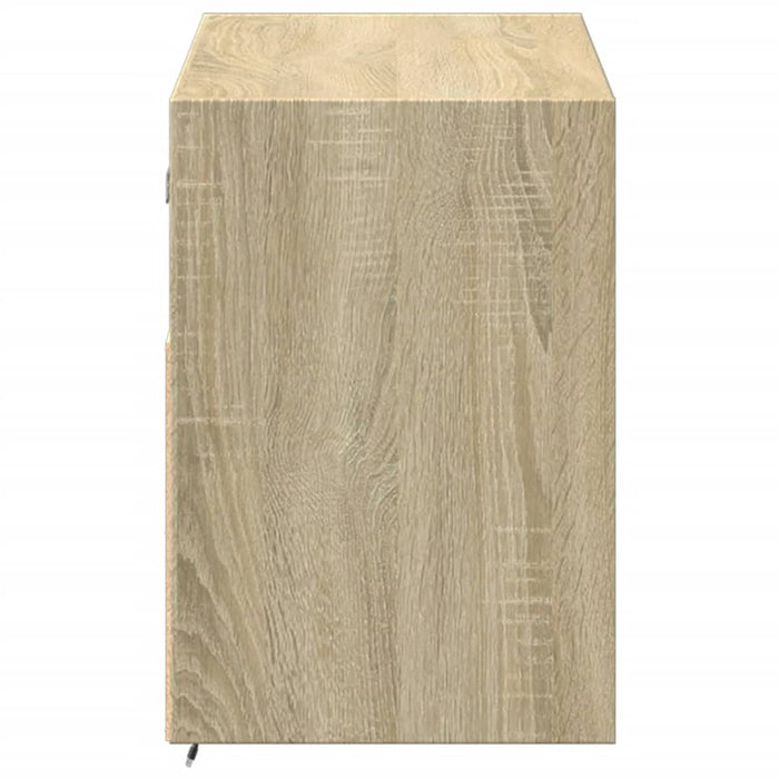 Comodă TV de perete cu lumini LED, stejar sonoma, 100x31x45 cm - WALTI WALTI