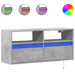 Comodă TV de perete cu lumini LED, gri beton, 100x31x45 cm - WALTI WALTI