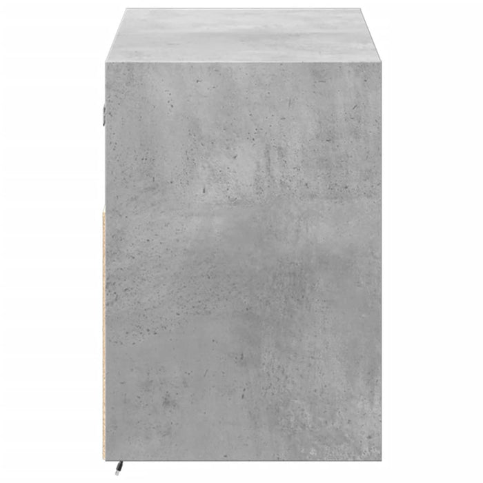 Comodă TV de perete cu lumini LED, gri beton, 100x31x45 cm - WALTI WALTI