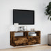 Comodă TV de perete cu lumini LED, stejar fumuriu, 100x31x45 cm - WALTI WALTI