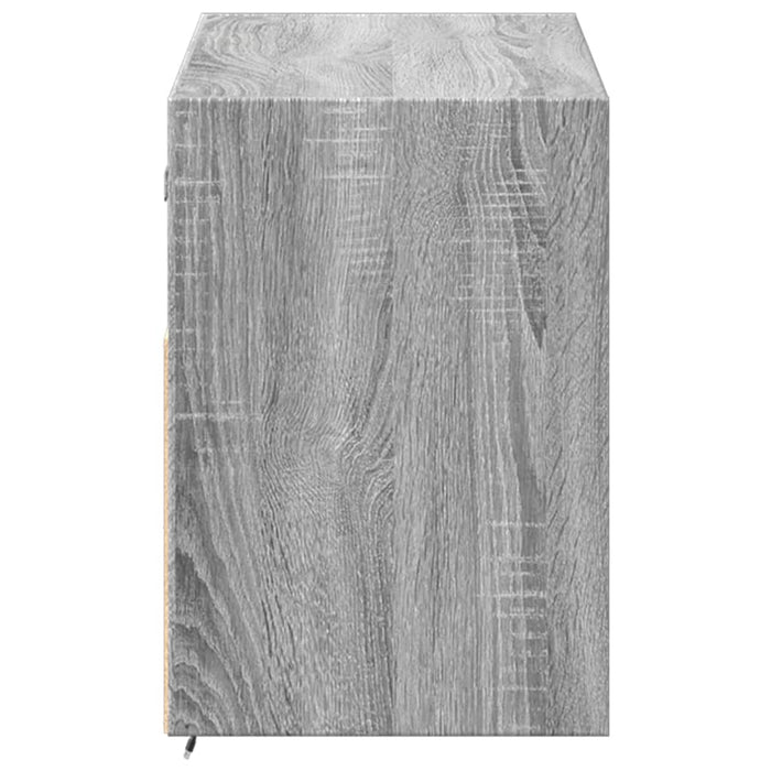 Comodă TV de perete cu lumini LED, gri sonoma, 100x31x45 cm - WALTI WALTI