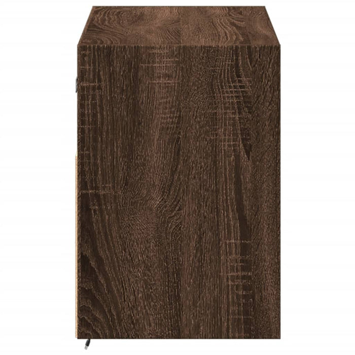 Comodă TV de perete cu lumini LED, stejar maro, 100x31x45 cm - WALTI WALTI