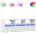 Comodă TV de perete cu lumini LED, alb, 130x31x45 cm - WALTI WALTI