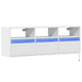 Comodă TV de perete cu lumini LED, alb, 130x31x45 cm - WALTI WALTI