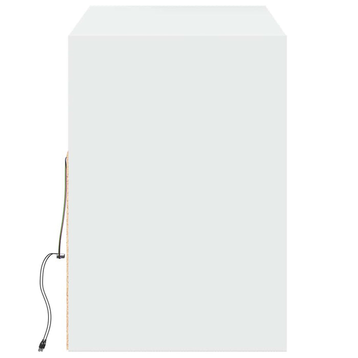 Comodă TV de perete cu lumini LED, alb, 130x31x45 cm - WALTI WALTI
