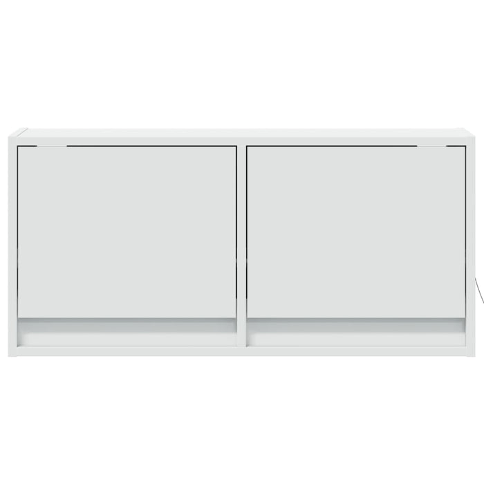 Comodă TV de perete cu lumini LED, alb, 80x31x38 cm - WALTI WALTI