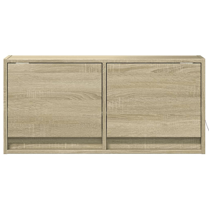 Comodă TV de perete cu lumini LED, stejar sonoma, 80x31x38 cm - WALTI WALTI