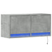 Comodă TV de perete cu lumini LED, gri beton, 80x31x38 cm - WALTI WALTI