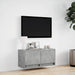Comodă TV de perete cu lumini LED, gri beton, 80x31x38 cm - WALTI WALTI