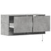 Comodă TV de perete cu lumini LED, gri beton, 80x31x38 cm - WALTI WALTI