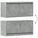 Comodă TV de perete cu lumini LED, gri beton, 80x31x38 cm - WALTI WALTI