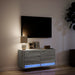 Comodă TV de perete cu lumini LED, gri sonoma, 80x31x38 cm - WALTI WALTI