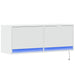 Comodă TV de perete cu lumini LED, alb, 100x31x38 cm - WALTI WALTI