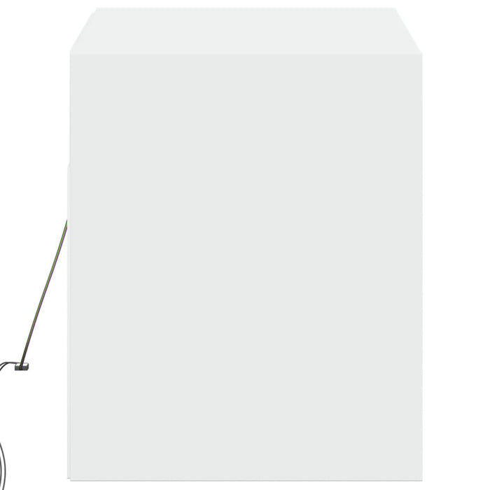 Comodă TV de perete cu lumini LED, alb, 100x31x38 cm - WALTI WALTI