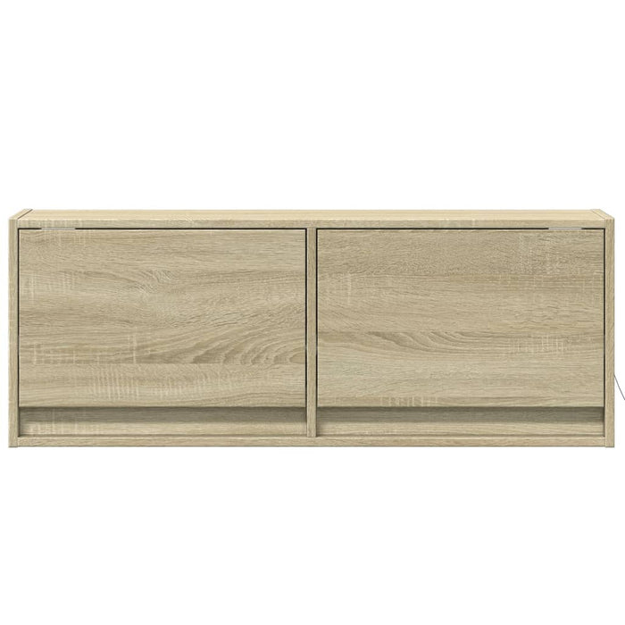 Comodă TV de perete cu lumini LED, stejar sonoma, 100x31x38 cm - WALTI WALTI