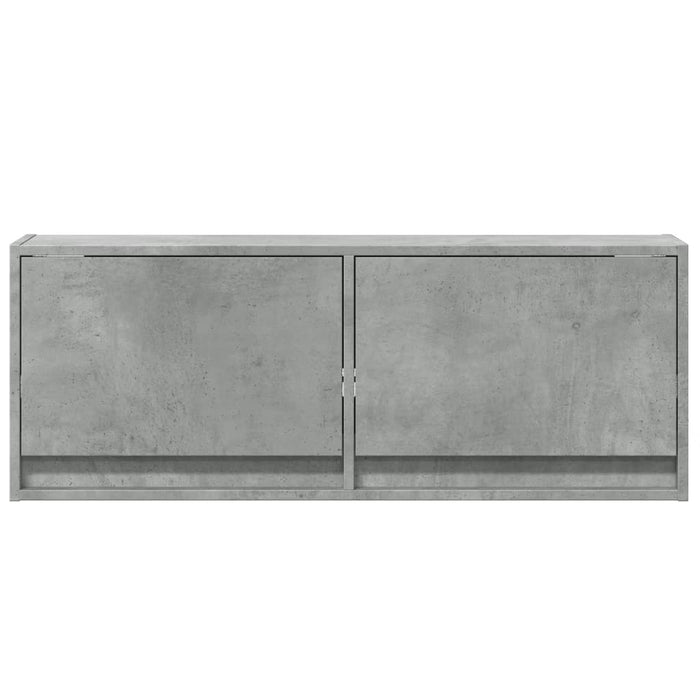 Comodă TV de perete cu lumini LED, gri beton, 100x31x38 cm - WALTI WALTI