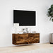 Comodă TV de perete cu lumini LED, stejar fumuriu, 100x31x38 cm - WALTI WALTI