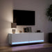 Dulap TV de perete cu lumini LED, alb, 140x31x38 cm - WALTI WALTI