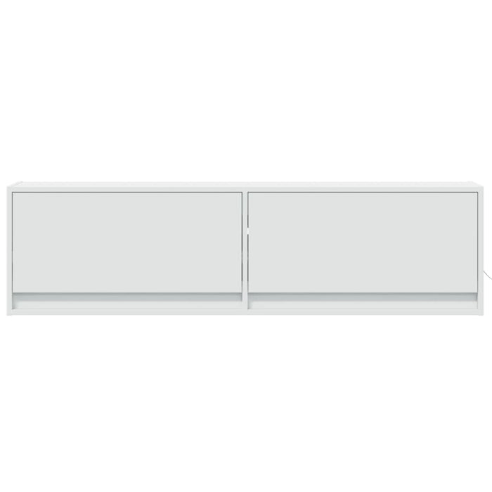 Dulap TV de perete cu lumini LED, alb, 140x31x38 cm - WALTI WALTI