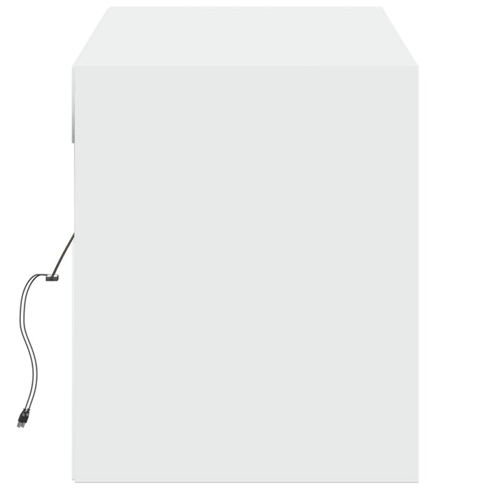 Dulap TV de perete cu lumini LED, alb, 140x31x38 cm - WALTI WALTI