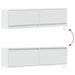 Dulap TV de perete cu lumini LED, alb, 140x31x38 cm - WALTI WALTI