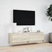 Comodă TV de perete cu lumini LED, stejar sonoma, 140x31x38 cm - WALTI WALTI