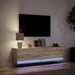 Comodă TV de perete cu lumini LED, stejar sonoma, 140x31x38 cm - WALTI WALTI