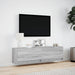 Comodă TV de perete cu lumini LED, gri sonoma, 140x31x38 cm - WALTI WALTI