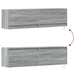 Comodă TV de perete cu lumini LED, gri sonoma, 140x31x38 cm - WALTI WALTI