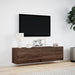 Comodă TV de perete cu lumini LED, stejar maro, 140x31x38 cm - WALTI WALTI