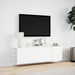 Dulap TV de perete cu lumini LED, alb, 135x31x39,5 cm - WALTI WALTI
