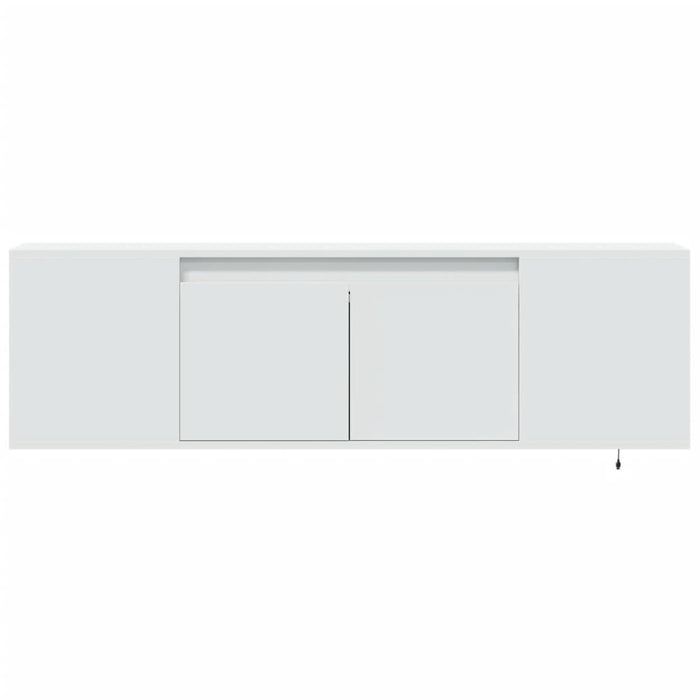 Dulap TV de perete cu lumini LED, alb, 135x31x39,5 cm - WALTI WALTI
