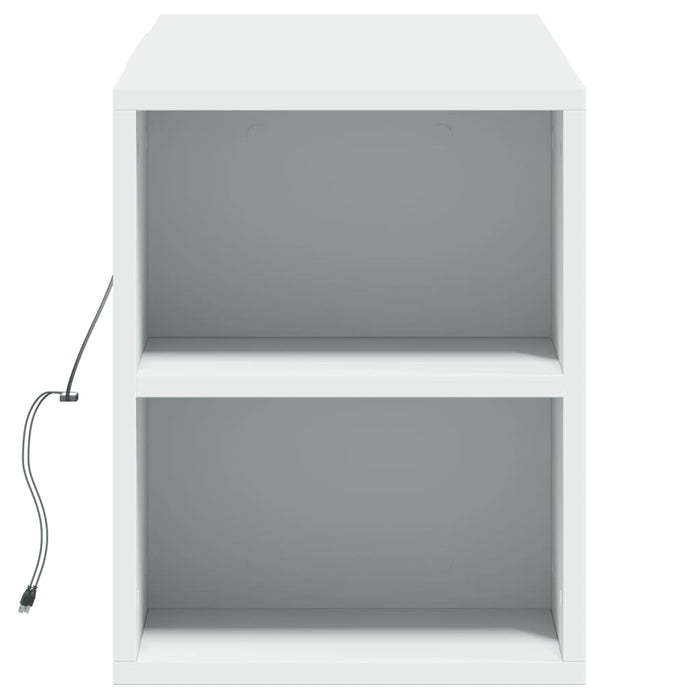 Dulap TV de perete cu lumini LED, alb, 135x31x39,5 cm - WALTI WALTI