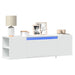 Dulap TV de perete cu lumini LED, alb, 135x31x39,5 cm - WALTI WALTI
