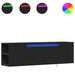 Dulap TV de perete cu lumini LED, negru, 135x31x39,5 cm - WALTI WALTI