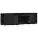 Dulap TV de perete cu lumini LED, negru, 135x31x39,5 cm - WALTI WALTI