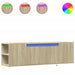 Dulap TV de perete cu lumini LED, stejar sonoma, 135x31x39,5 cm - WALTI WALTI