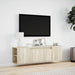 Dulap TV de perete cu lumini LED, stejar sonoma, 135x31x39,5 cm - WALTI WALTI