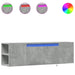Dulap TV de perete cu lumini LED, gri beton, 135x31x39,5 cm - WALTI WALTI