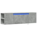 Dulap TV de perete cu lumini LED, gri beton, 135x31x39,5 cm - WALTI WALTI