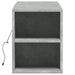 Dulap TV de perete cu lumini LED, gri beton, 135x31x39,5 cm - WALTI WALTI