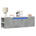 Dulap TV de perete cu lumini LED, gri beton, 135x31x39,5 cm - WALTI WALTI