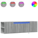 Comodă TV de perete cu lumini LED, gri sonoma, 135x31x39,5 cm - WALTI WALTI