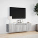 Comodă TV de perete cu lumini LED, gri sonoma, 135x31x39,5 cm - WALTI WALTI