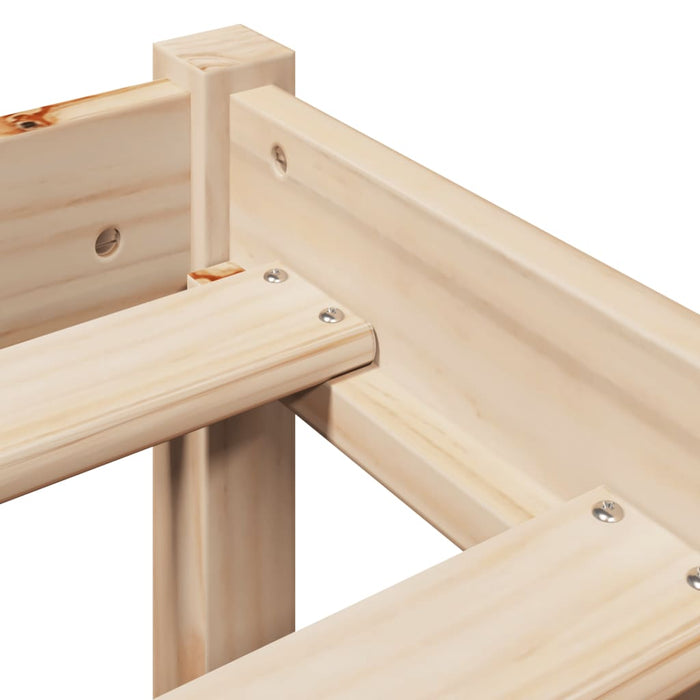 Cadru de pat fără saltea, 150x200 cm, lemn masiv pin - WALTI WALTI