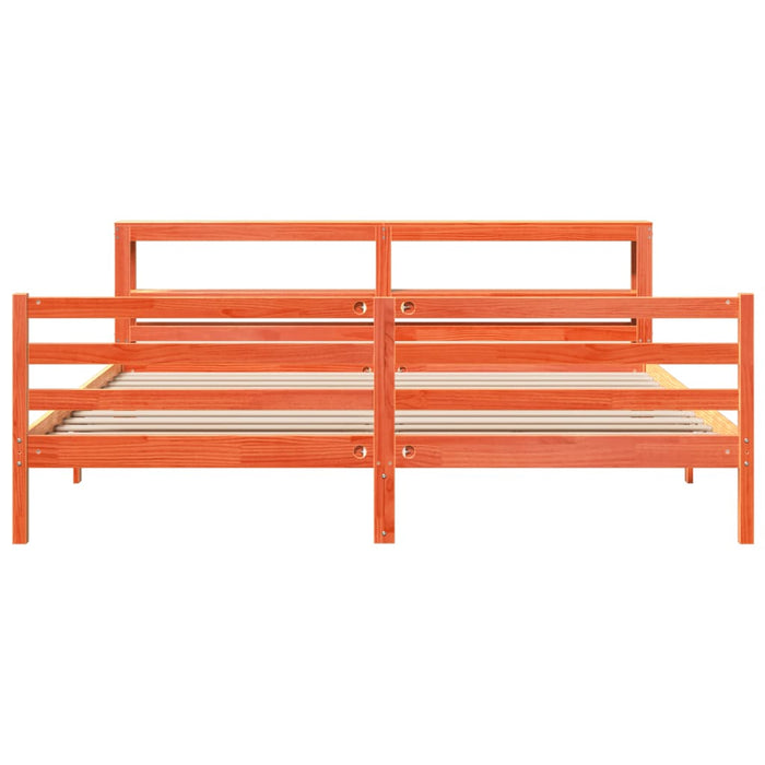 Cadru de pat fără saltea, maro ceruit 180x200 cm lemn masiv pin - WALTI WALTI